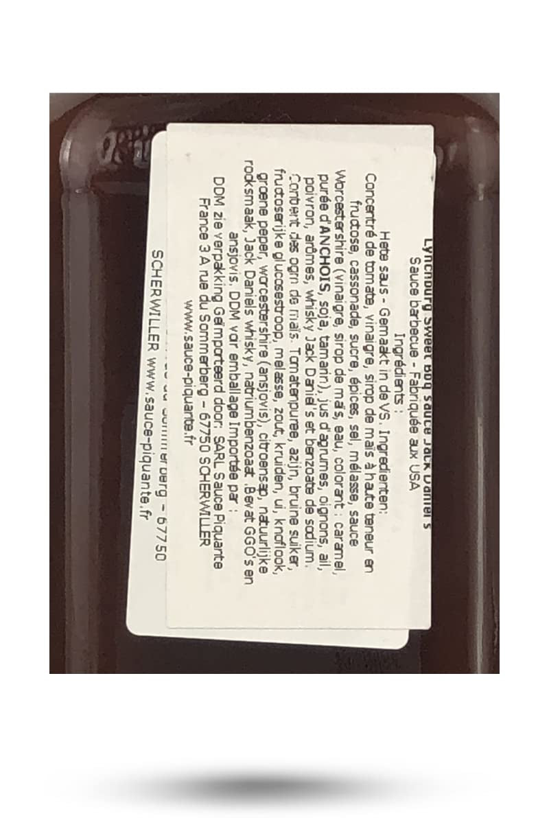 Historic Lynchburg Tennessee Whiskey Sweet and Mild Barbecue Sauce 86 Poof. Gluten Free. No MSG. Flavored with Jack Daniel Whiskey - Image 2