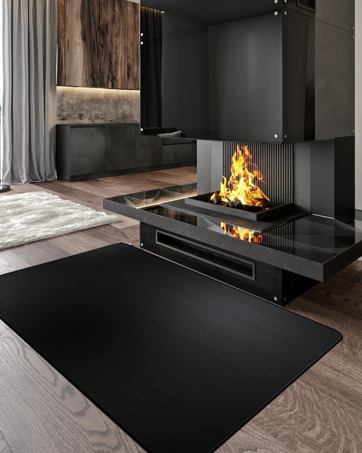 Large under Grill Mat. 65×38 Inches Grill Mats for Outdoor Grill. Double-Sided Fireproof Oil Proof Grill Mat for Outdoor Charcoal. Flat Top. Smokers. Gas Grills. BBQ. Reusable Deck Patio Protect Mat - Image 3