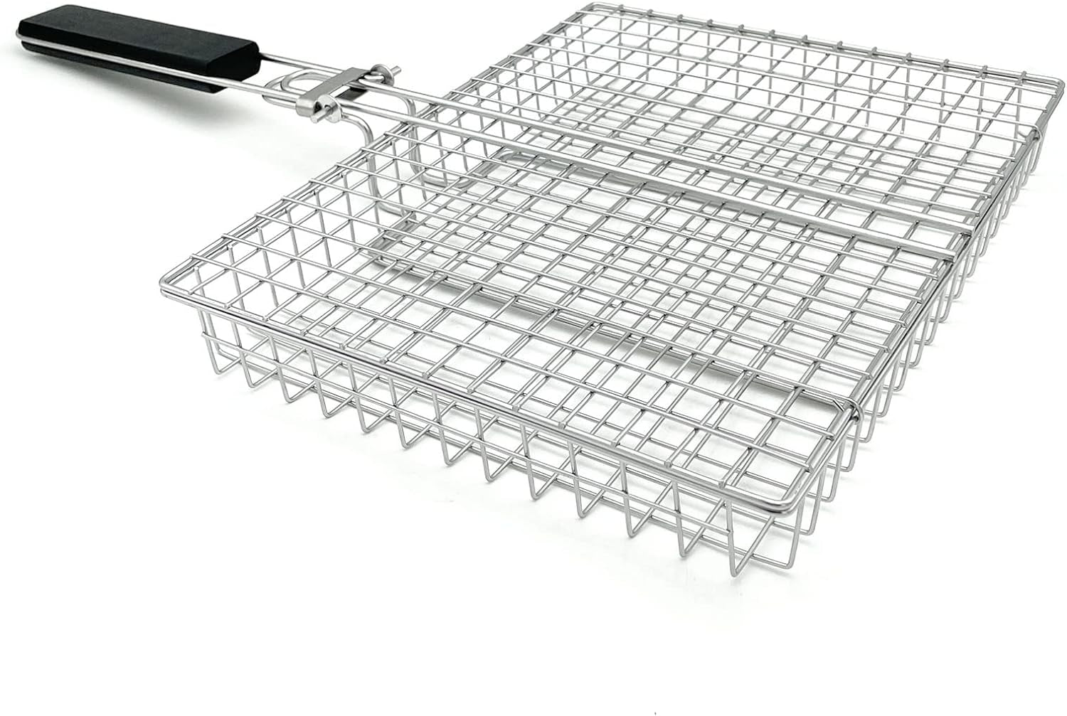 Large Capacity Barbeque Grill Basket with Brush BBQ Tong Deeper Grilling Rack Havy Duty Stainless Steel BBQ Accessories Set - Image 8