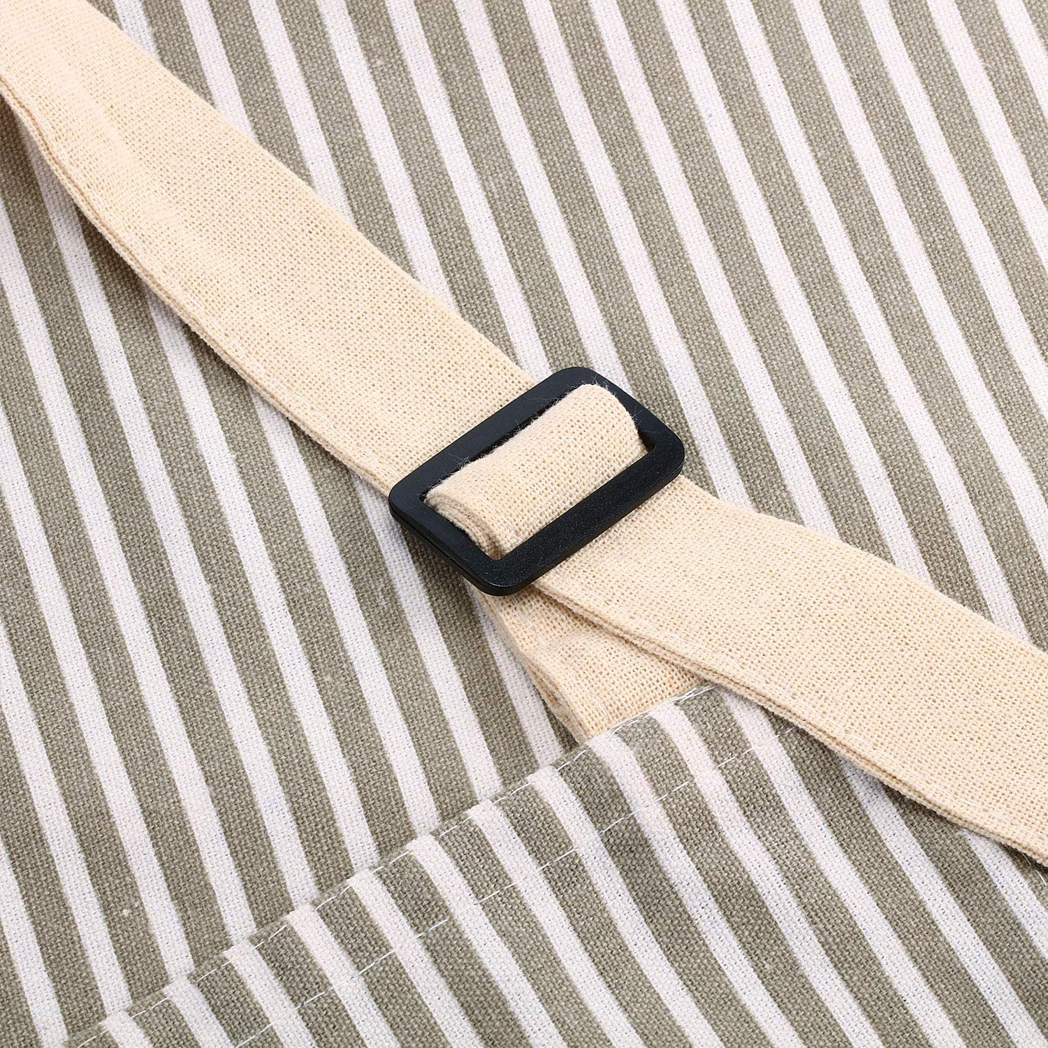 2 Pieces Linen Cooking Kitchen Apron for Women and Men Kitchen Bib Apron with Pocket Adjustable Soft Chef Apron - Image 5