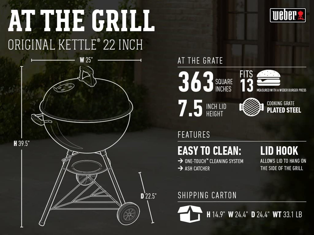 Weber Original Kettle 22-Inch Charcoal Grill - Image 13