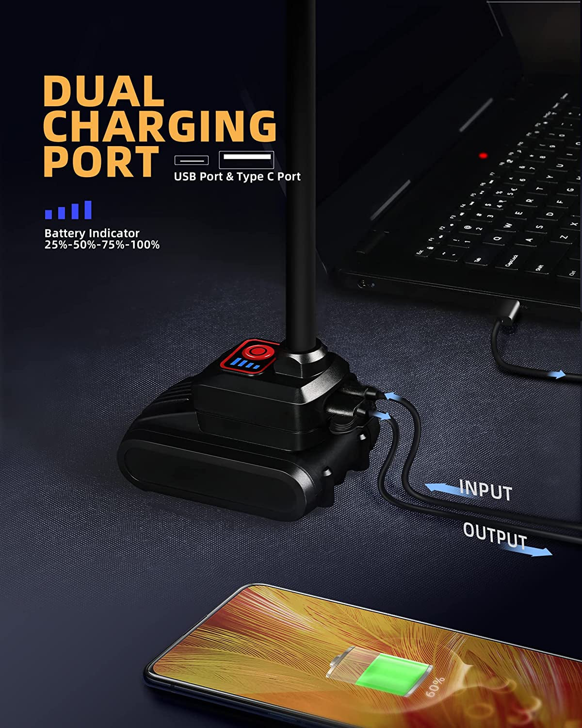 LED Work Light. 2000 Lumen Flexible Gooseneck Flashlight with Magnetic Base. Adjustable Grill Light. Job Site Light for Work Bench. Auto-Repairing. Reading. Emergency and Bbq(Rechargeable) - Image 3