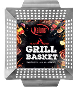 Grill Basket for Veggies. Heavy Duty Grilling Baskets for Outdoor Grilling. Large Stainless Steel Vegetable Grill Basket. BBQ and Grill Accessories. Perfect for All Grills and Vegetables