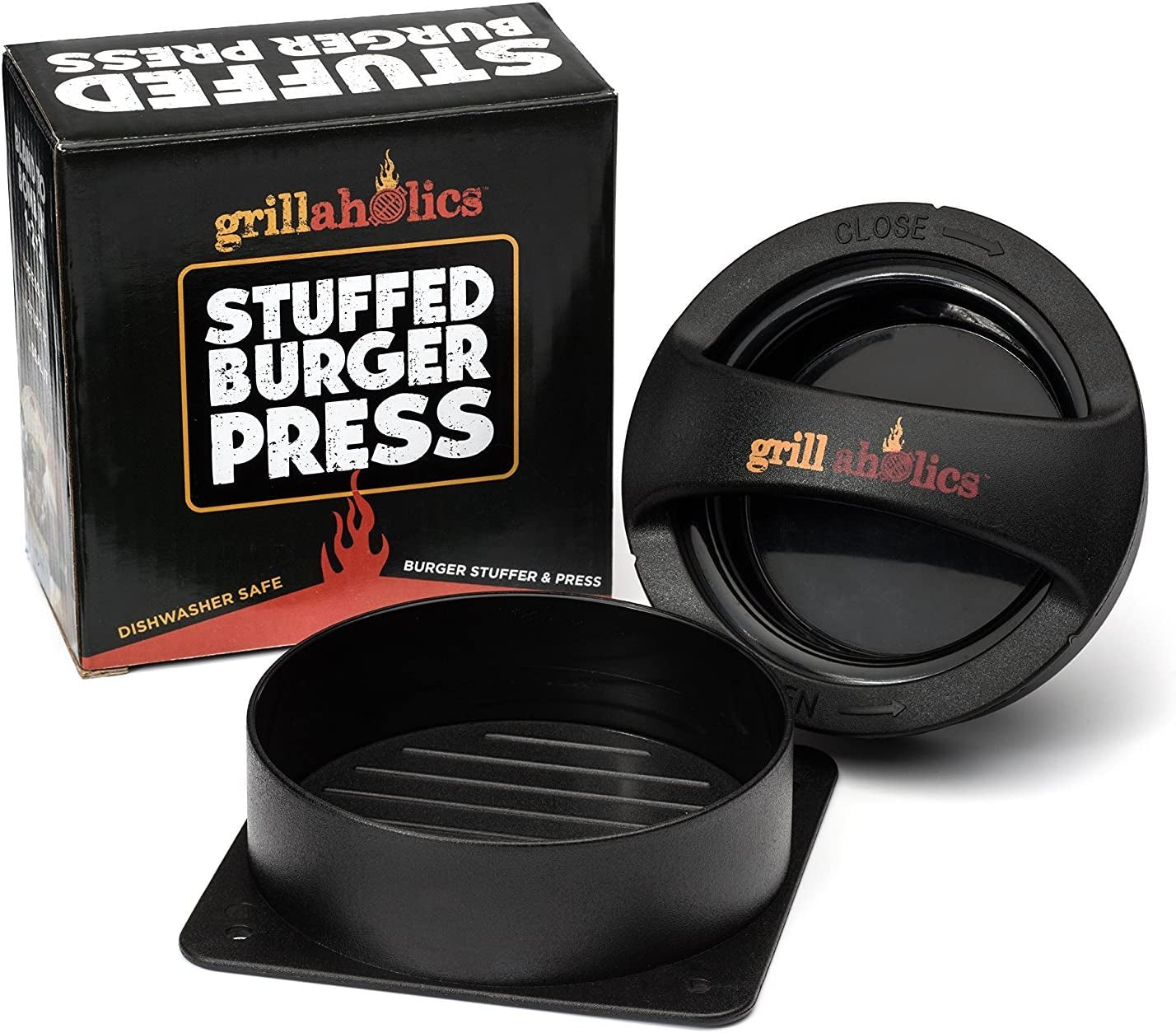 Stuffed Burger Press and Recipe Ebook - Extended Warranty - Hamburger Patty Maker for Grilling - BBQ Grill Accessories - Image 2
