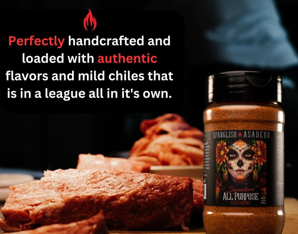Spanglish Asadero 10Oz Signature All Purpose | Mexican Seasoning for Steak. Chicken. Pork. Lamb. and Elote | Low Sodium. Gluten-Free BBQ Rub for Smoking or Grilling - Image 3