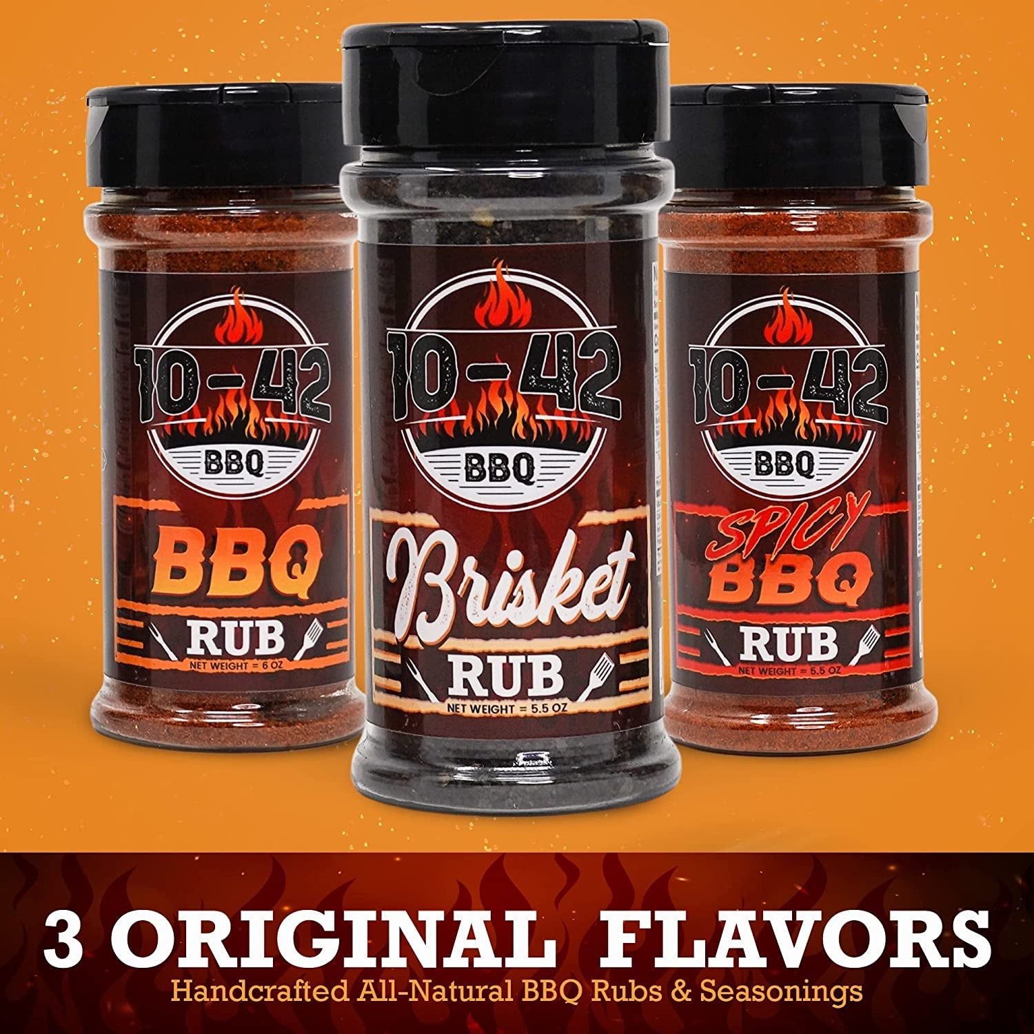 10-42 BBQ Brisket Rub | All-Natural Spice Seasoning for Steak. Rib. Beef Brisket | Barbecue Meat Seasoning Dry Rub | BBQ Rubs and Spices for Smoking and Grilling | No MSG. 5.5.Oz Bottle - Image 2