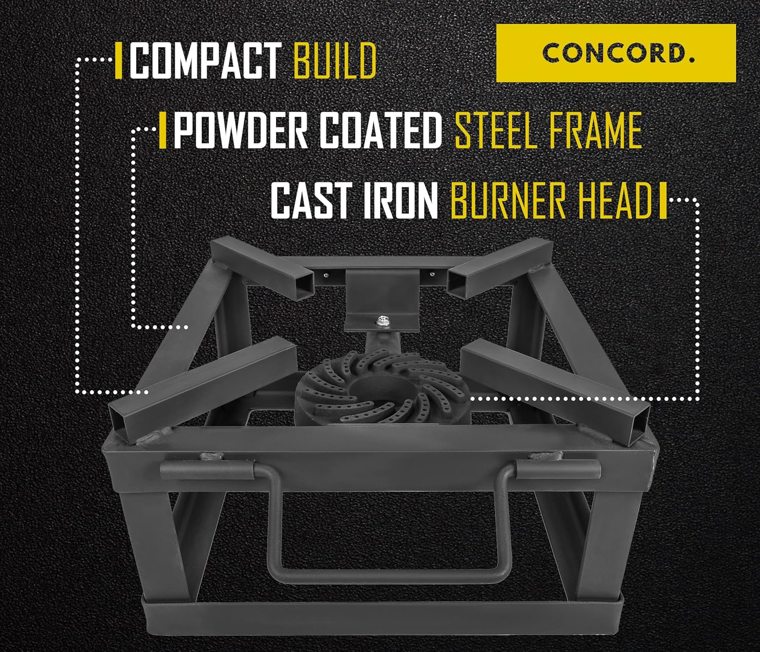 CONCORD 12 the BLOCK BURNER Single Propane Outdoor Burner. 100.000 BTU Great for Home Brewing. Camping. Tailgating. and More! - Image 5