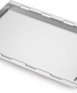 Full-Size Griddle Insert. Stainless Steel Flat Top Griddle for Weber Genesis II and Genesis II LX 400 Series Gas Grill. 4-Burner Gas Grill Accessories