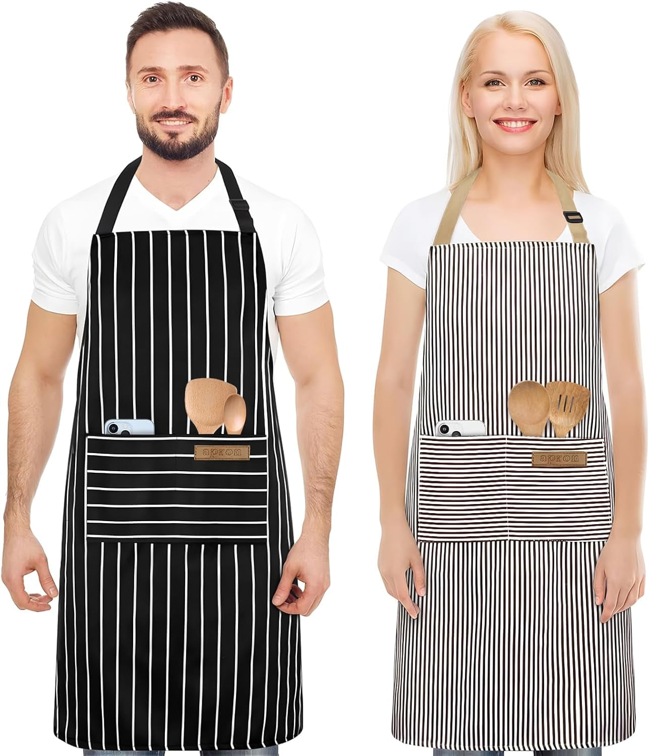 2 Pack Apron. Aprons for Women with Pockets. Cooking Aprons for Women. Kitchen Aprons. Aprons for Cooking