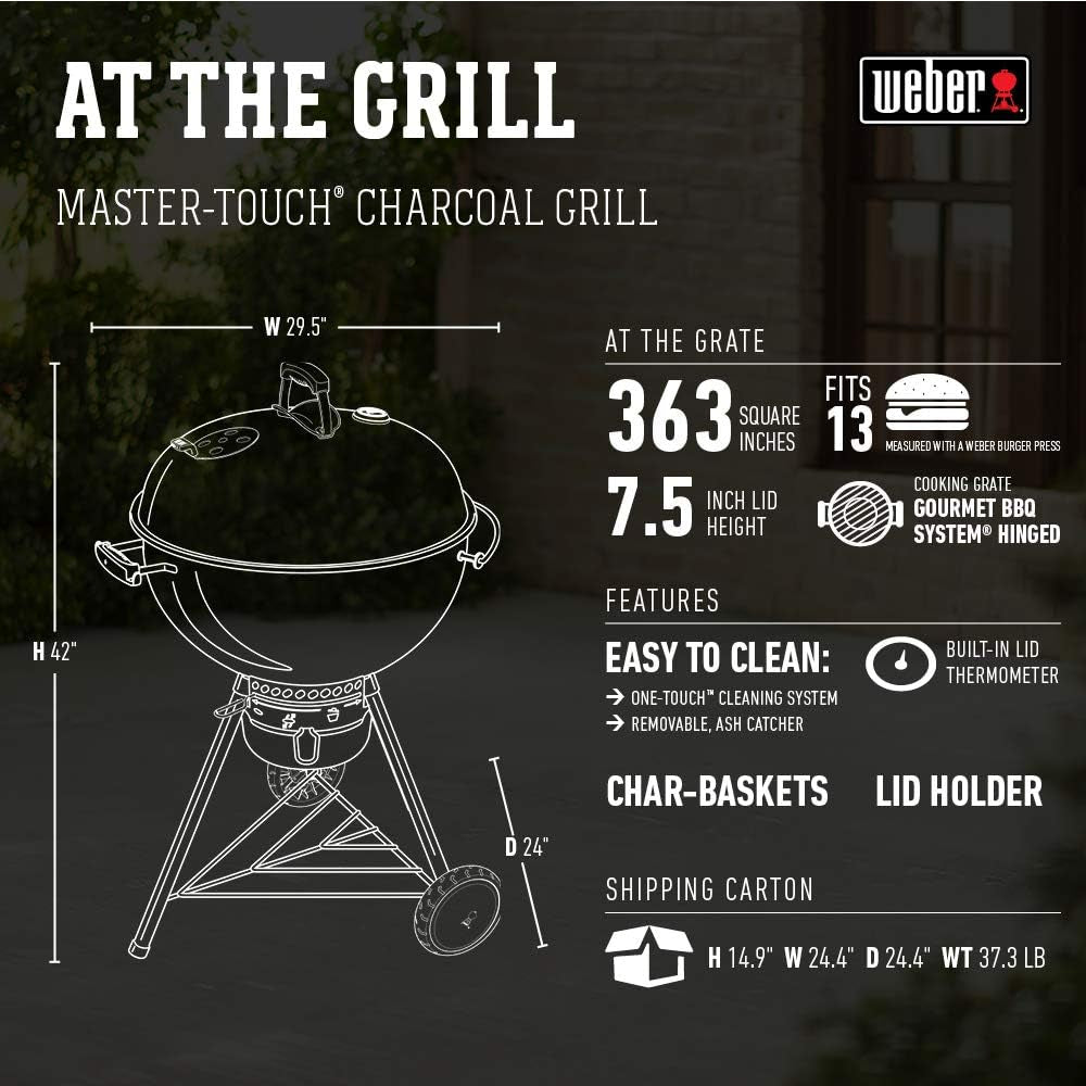 Weber Master-Touch Charcoal Grill. Deep Ocean Blue - Image 3