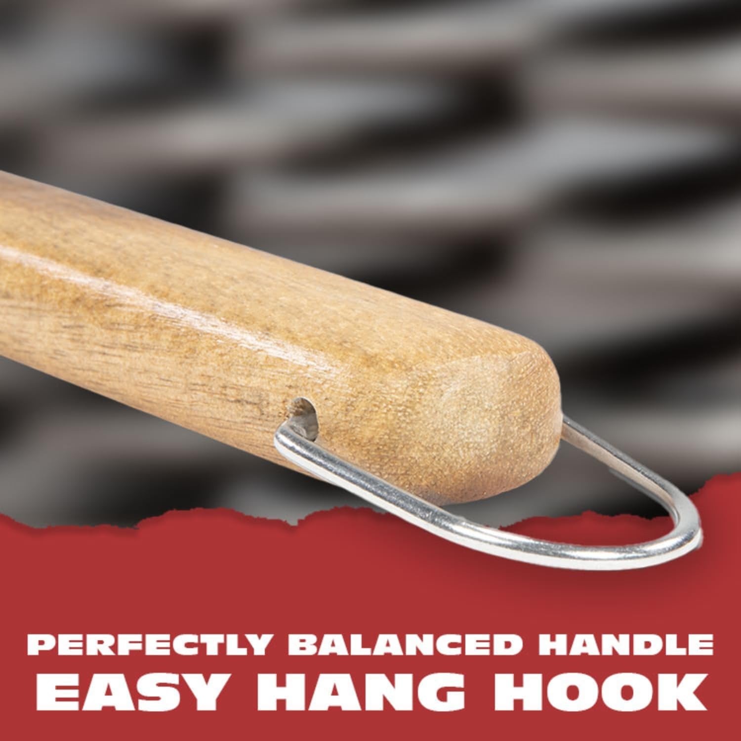 BBQ-AID Pro BBQ Metal Spatula - 17 Barbecue Spatula Stainless Steel with Serrated Knife Edge -Solid & Sturdy Turner Spatula- Acacia Wood Handle- Heavy Duty Built to Last Kitchen Spatula - Image 6