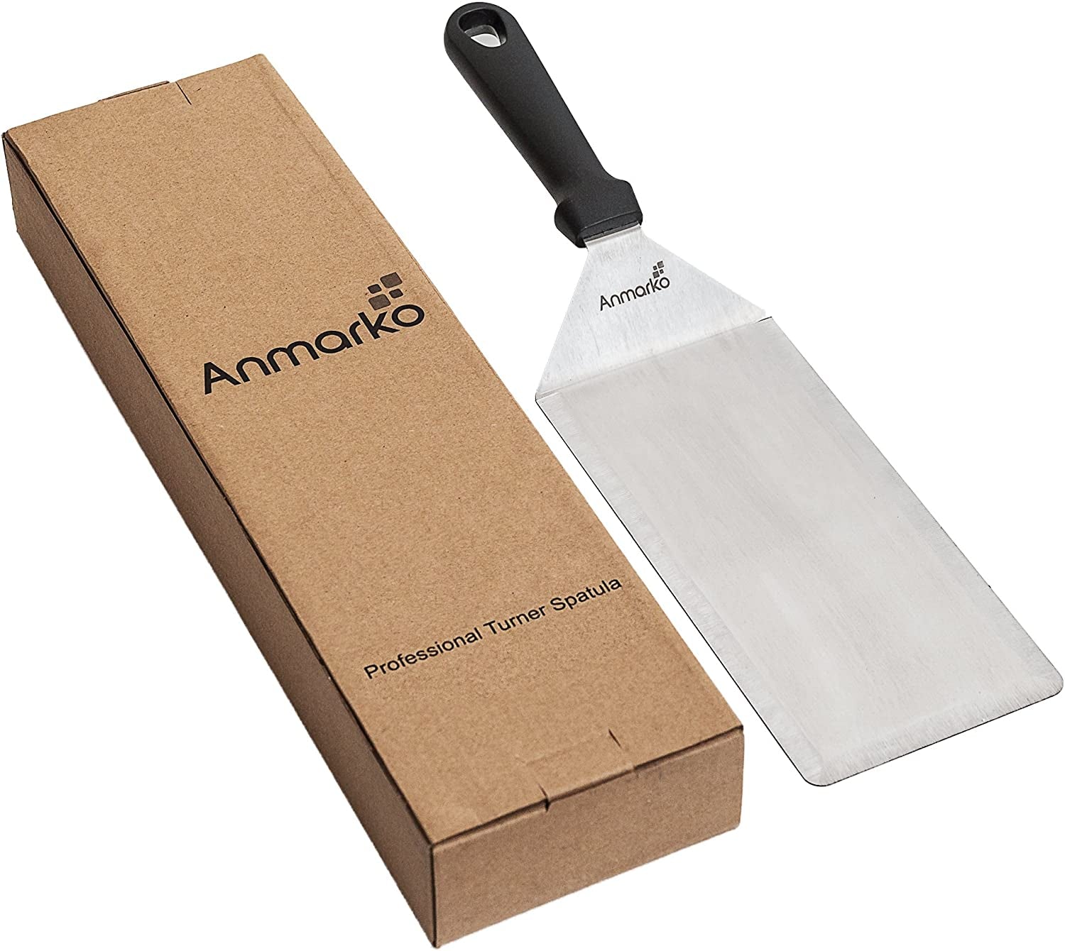 Big Metal Griddle Spatula - Grill Spatula 4 X 8 in Large Burger Smasher Hamburger Turner Scraper - Pancake Flipper - Great for BBQ Grill and Flat Top Griddle - Commercial Grade - Image 7