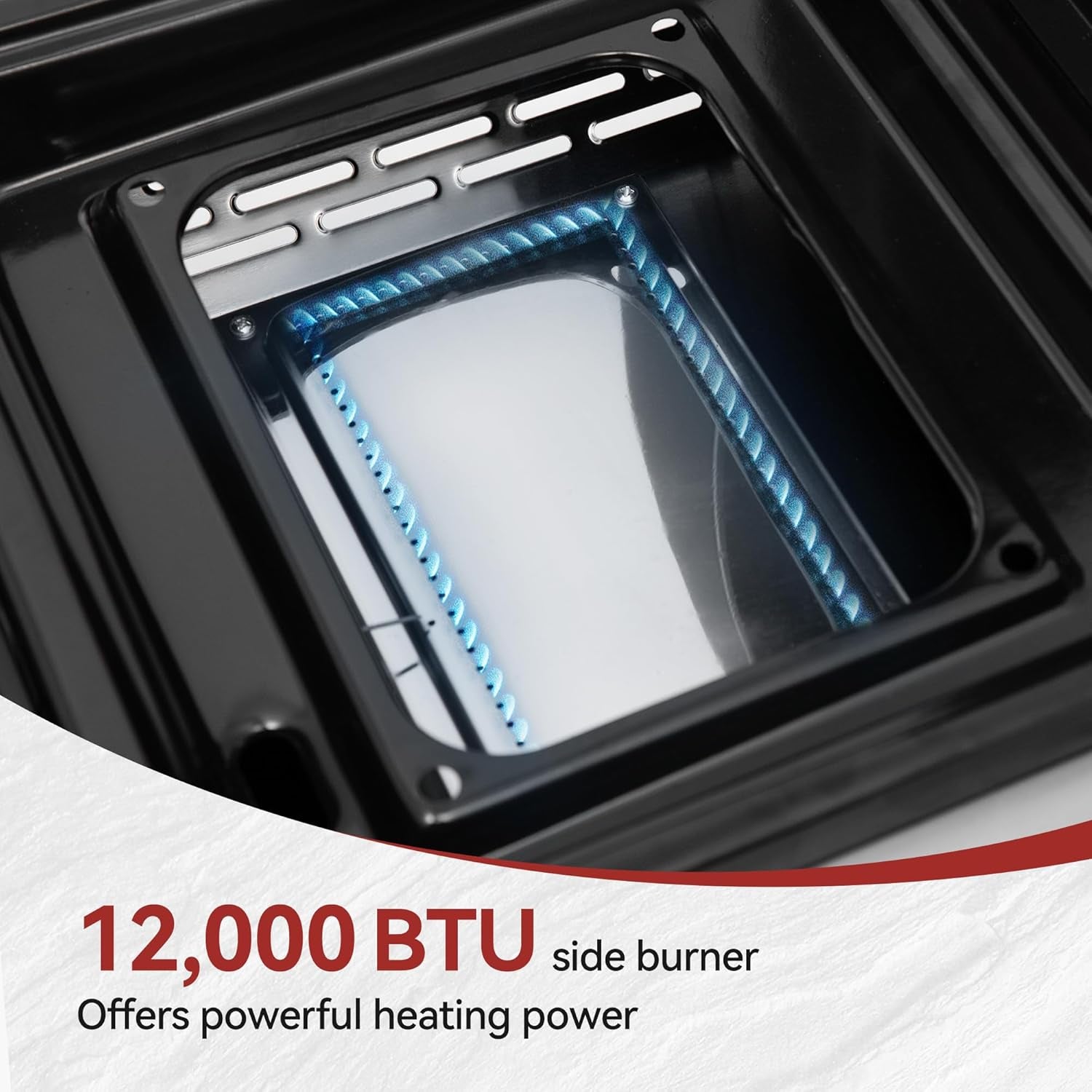 Royal Gourmet PD1305H 3-Burner Propane Gas Grill and Griddle Combo with Lid. 3-In-1 Grill Griddle Combo with 29.000 Btus Output for Outdoor Cooking. 364 Sq. In. Cooking Area. Silver & Black - Image 5