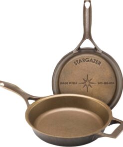 Stargazer 10.5-Inch Cast Iron Skillet | Made in USA. Seasoned. Premium Frying Pan for Grilling. Searing. Baking & More – Durable Cast Iron with Smooth Cooking Surface