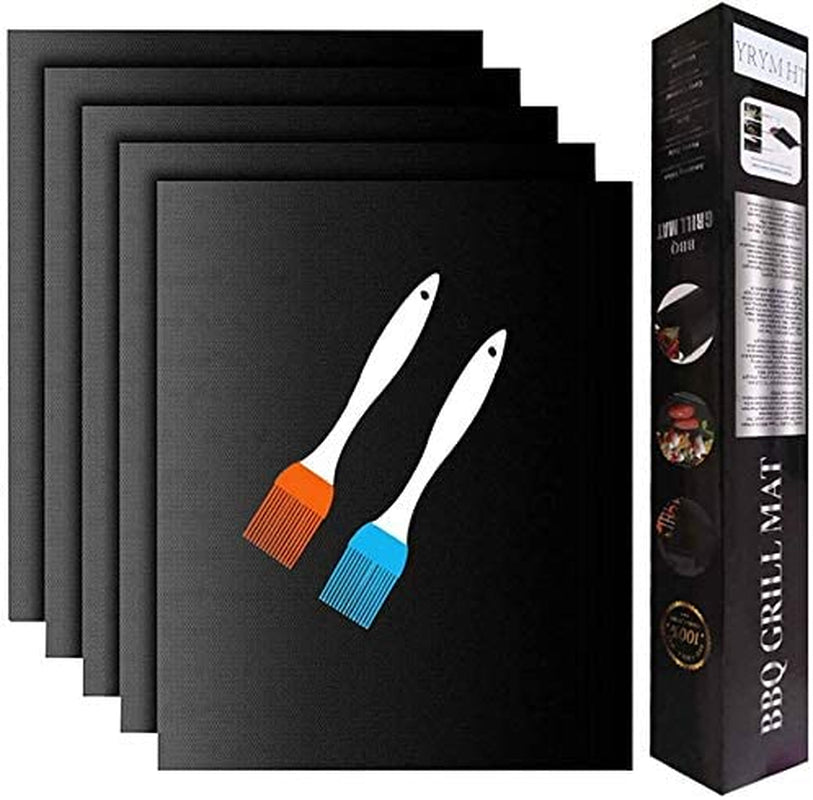 YRYM HT Grill Mats for Outdoor Grill -Set of 5 Nonstick BBQ Grill Mat 15.75 X 13. Reusable & Heavy Duty under Grill Mat. Easy to Clean. Works for Gas. Charcoal. Electric Grill - Image 9