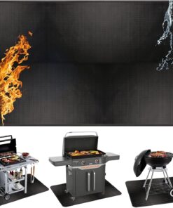 48 X 30 Inch under Grill Mats for Outdoor Grill Fireproof Grill Pad for Fire Pit Grill Deck Patio Protector BBQ Mat Indoor Fireplace Mat Fire Pit Mat Water Resistant & Oil Proof Pad