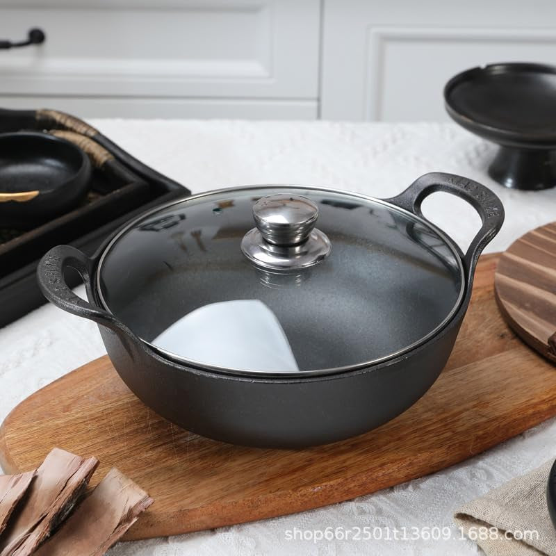 Cast Iron Wok with Handles. Pre-Seasoned Cast Iron Grilling Wok. Use in the Oven. on the Stove. or on the Grill (10 Inch) - Image 9
