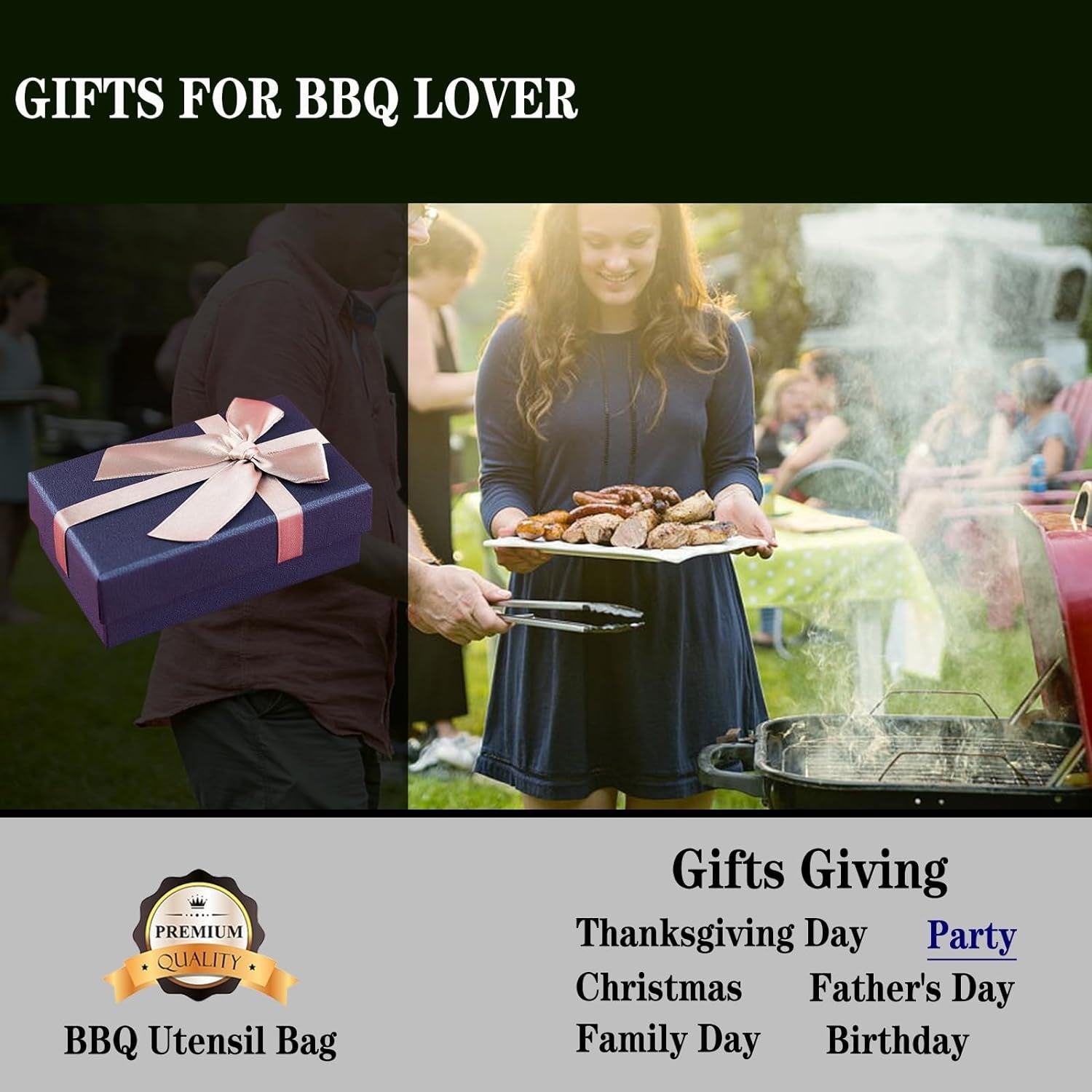 Rilltowpe BBQ Tool Storage Bag .Grill Accessory Storage .Bbq Tool Storage .Thickened Waterproof BBQ Tool Bag (Yellow) .Gifts for Men. Dad. Husband. - Image 6