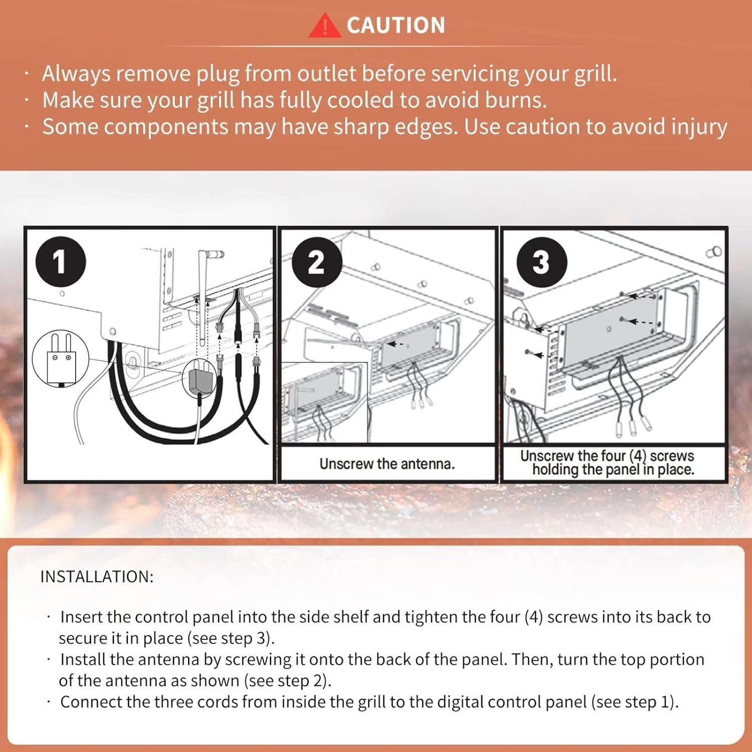 9904200004 Controller Compatible with Masterbuilt Gravity Series 1050 Digital Charcoal Grill + Smokers. Digital Control Panel (Non-Wifi) for Model: MB20041220. MB20041320 Replacement Part - Image 6