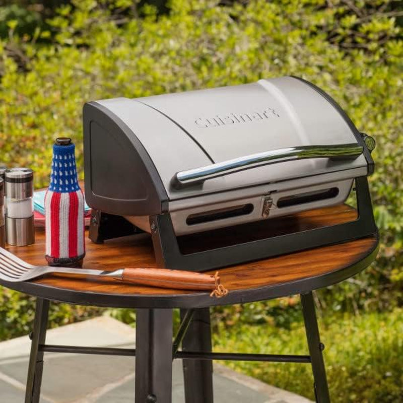 Cuisinart Grillster Portable Gas Grill. Stainless Steel Compact BBQ Grill with Locking Lid for Easy Transport. 8000 BTU Propane Grill with Dishwasher Safe Cooking Grate. Small Grill for Camping & Bbqs - Image 5