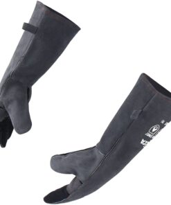 Welding Gloves 16 Inches.662℉.Heat Resistant Leather Forge/Mig/Stick Welding Gloves Heat/Fire Resistant. Mitts for Oven/Grill/Fireplace/Furnace/Stove/Pot Holder/Bbq/Animal Handling-Grey