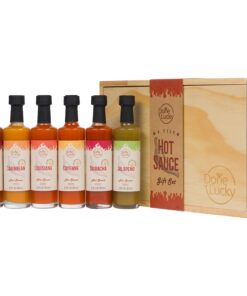Hot Sauce Gift Set (6 Pack) - Hot Sauce Variety Pack in Premium Wooden Box - Great Gift for Birthday. Christmas. Father'S Day for Men. Him. Her. Dad. Mom - Unique Hot Sauce Gift Set (Set of 6)