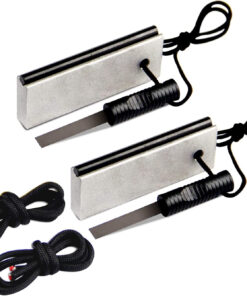 AOFAR Magnesium Fire Starter AF-374 (2-Pack) Waterproof Fire Steel Pouch for Camping. Hiking. Hunting. Backpacking.Outdoor Survival Fire Striker Kit