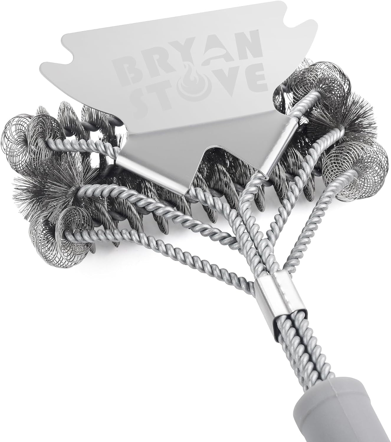 Grill Brush - Grill Brush for Outdoor Grill- BBQ Brush Safe & Efficient Cleaning - Woven W/Wire Combined Barbecue Bristles.18 Grill Cleaner Brush for Any Grill- BBQ Accessories Gifts for Men Dad