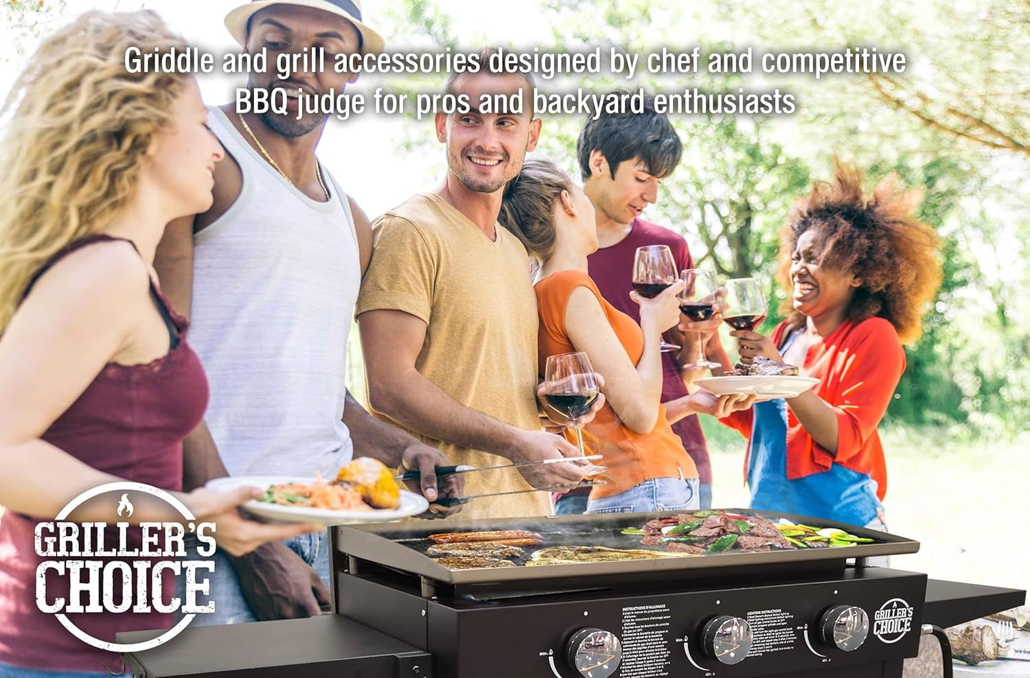 Outdoor Griddle Grill Propane Gas Flat Top - Hood Included. 4 Shelves. Disposable Grease Cups. 36.000 Btu'S. Large Cooking Area. Paper Towel Holder. - Image 8