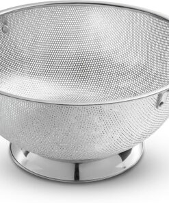 Bellemain Colander for Kitchen – 5 Qt Stainless Steel Strainer with Handle - 18/8 Pasta Strainer Bowl for Pasta. Spaghetti. Vegetables. Fruit. and Pot Draining - Stainless Steel Colander
