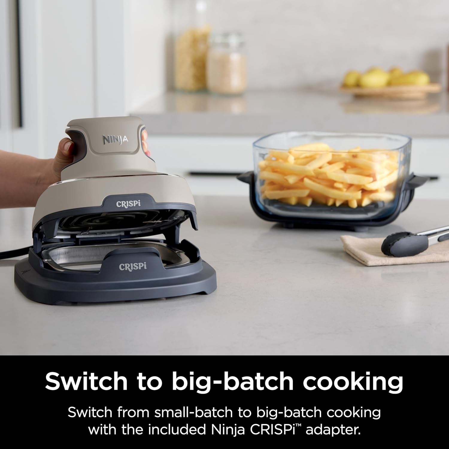 Ninja Crispi Air Fryer. Microwave. Freezer & Dishwasher Safe. Non Toxic Glass Portable Cooking System. 4 QT & 6 Cup Glass Containers with Storage Lids. Easy Meals. Air Fry. Bake. Stone. FN101ST - Image 12