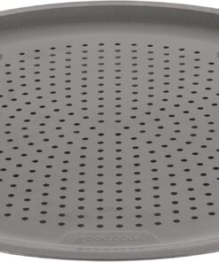 Goodcook Airperfect Non-Stick 14 Pizza Pan – Pizza Tray for Oven. Perforated round Pizza Pan. Carbon Steel Baking Pan. Homemade. Frozen & Leftover Slices
