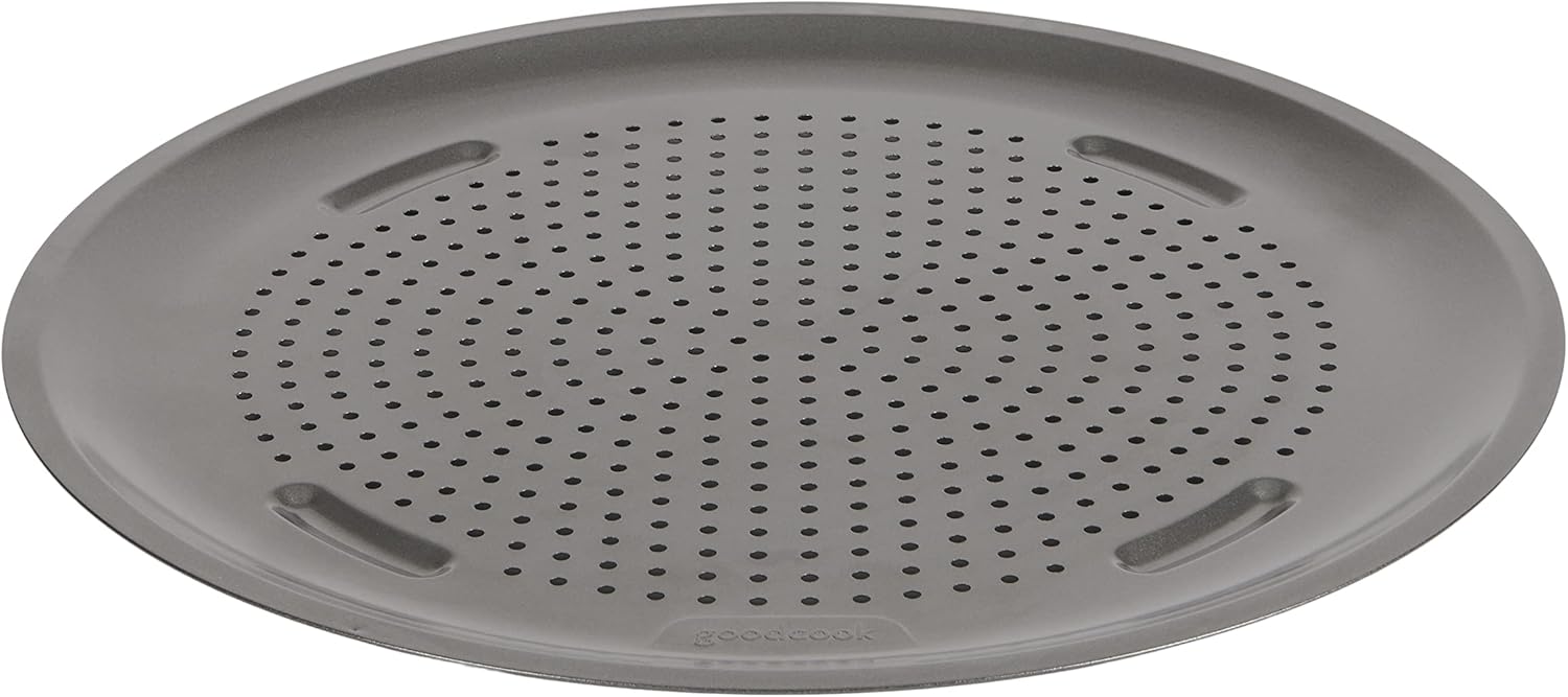 Goodcook Airperfect Non-Stick 14 Pizza Pan – Pizza Tray for Oven. Perforated round Pizza Pan. Carbon Steel Baking Pan. Homemade. Frozen & Leftover Slices - Image 6