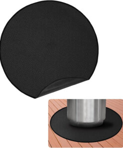 47'' Fire Pit Mat for Solo Stove Bonfire. 3-Layer Fireproof Mat round under Grill Mat. Reusable Waterproof Pad for Grass Deck Patio Outdoor Wood Burning BBQ