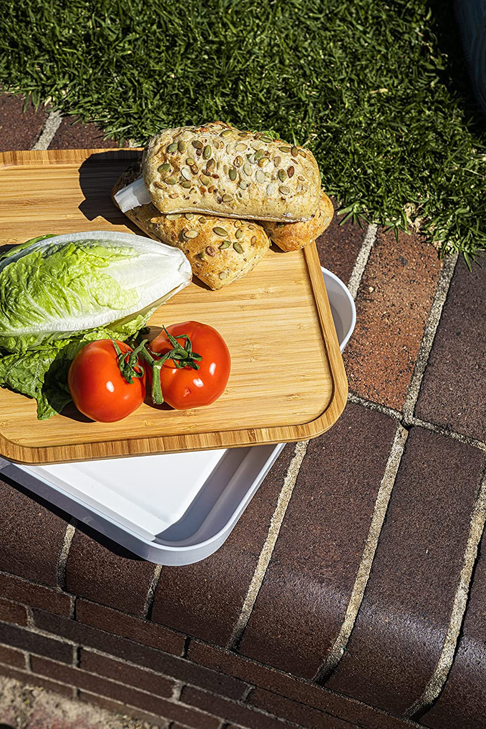 CUBE Portable Charcoal Grill. Tabletop BBQ. Perfect Tailgate. Beach. Patio. or Camping Grill. Lightweight & Compact Small Grill with Preparation Board & Food Storage Tray. Stone - Image 11