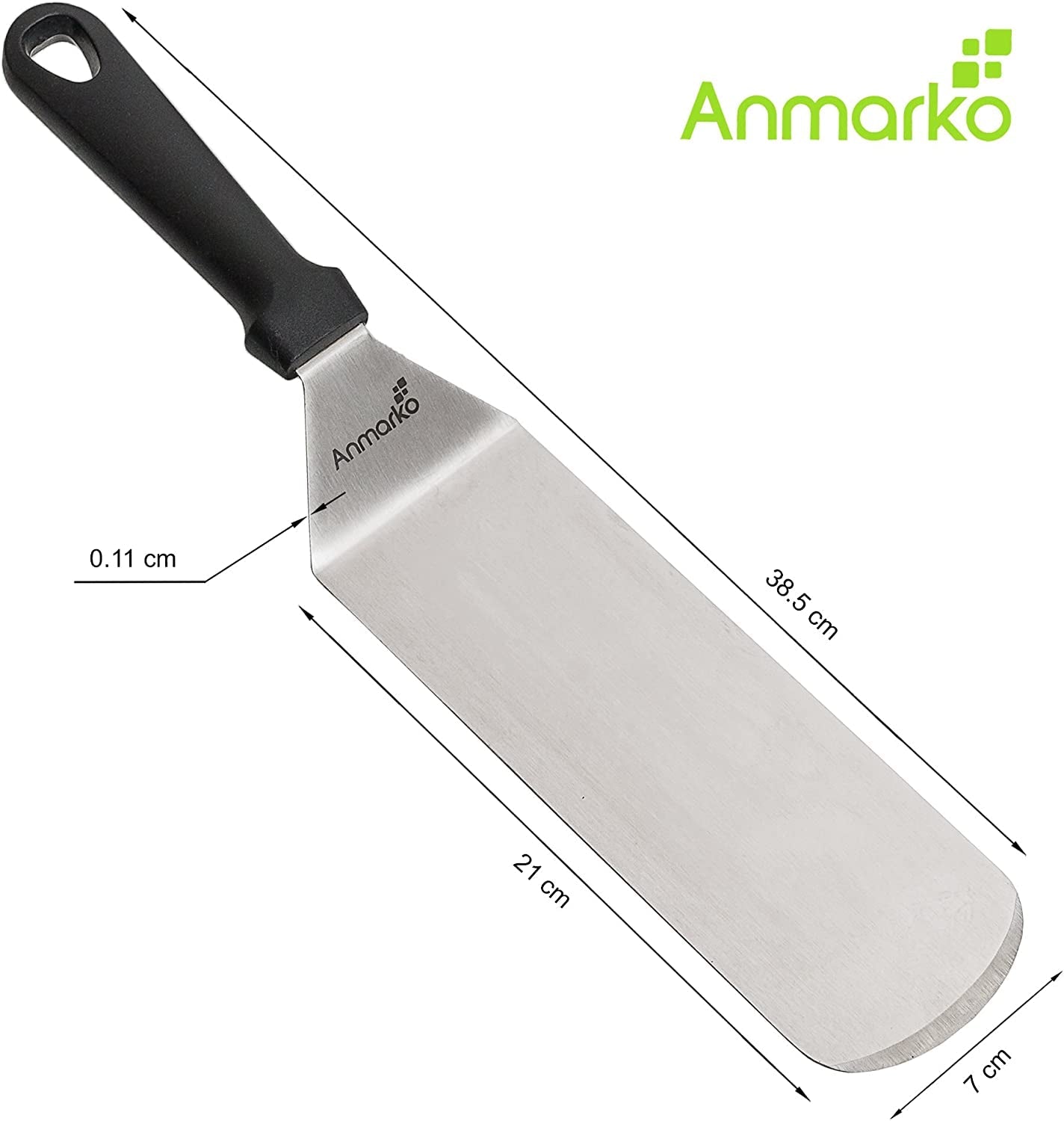 Spatula Turner Stainless Steel - Metal Spatula Set - Hibachi Spatula Great as BBQ Grill Accessories for Grill and Flat Top Griddle - Image 4