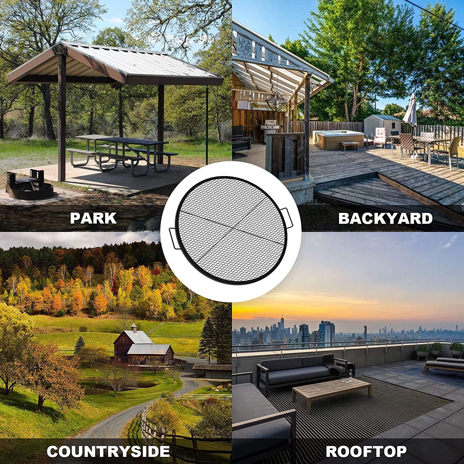 Onlyfire X-Marks Fire Pit Grill Cooking Grate. Outdoor Campfire BBQ Grill. round - 36 Inch - Image 7