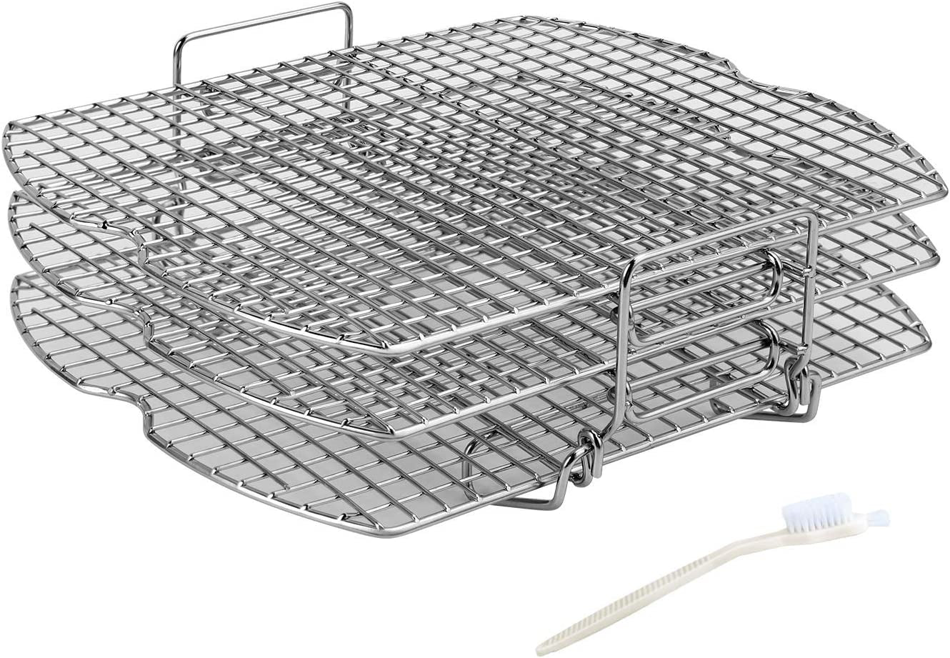 Dehydrator Rack Stainless Steel Stand Compatible with Ninja Foodi AG300. AG300C. AG301. AG301C. AG302. AG400. IG301A Ninja Foodi Grill Accessories