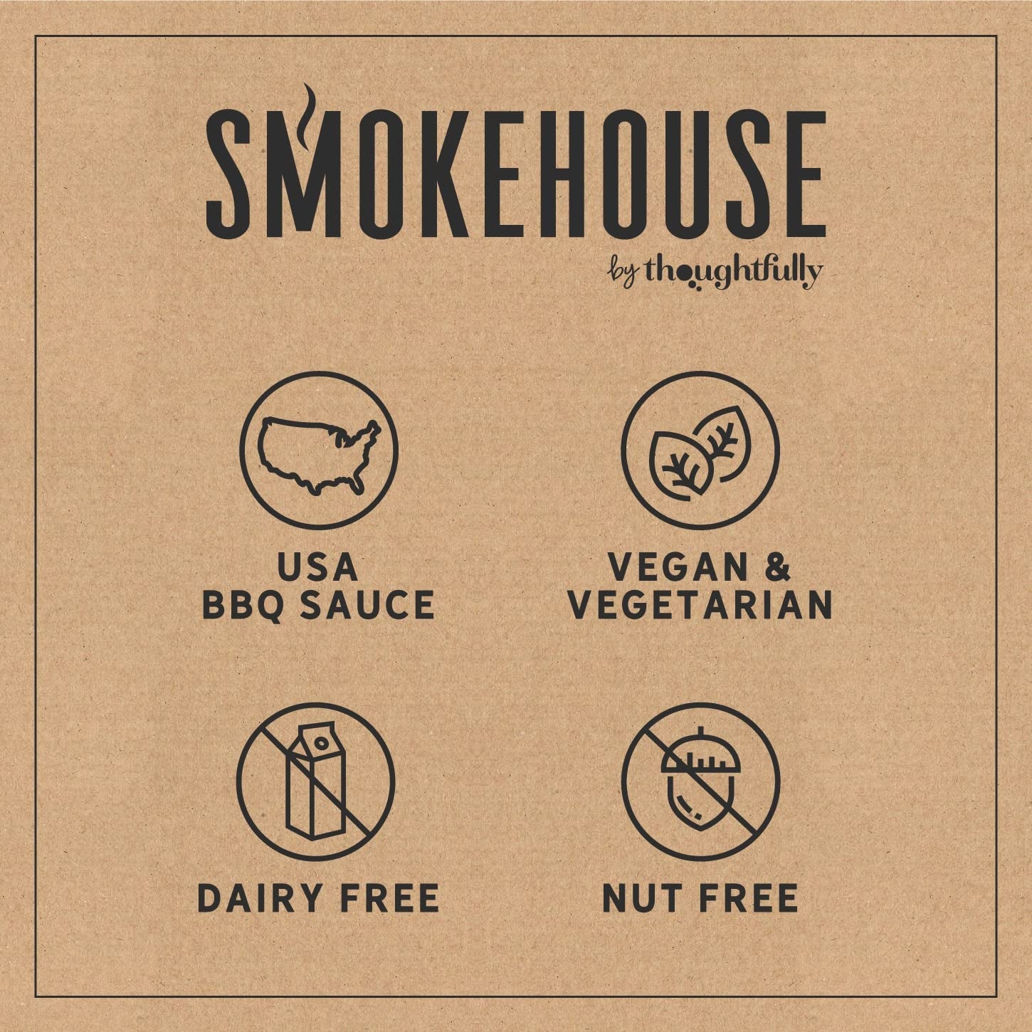 Smokehouse by Thoughtfully. Ultimate BBQ Sampler Set. Vegan and Vegetarian. Includes a Variety of Flavorful USA Made BBQ Sauces. Rubs. and Salts for Smoking and Grilling in Sample Size Glass Bottles - Image 6