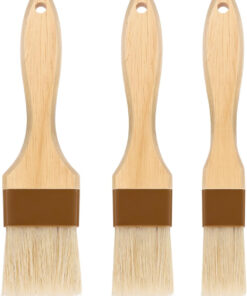 3Pcs Pastry Basting Brushes. Oil Brush for Cooking Boar Bristle Brushes BBQ Brushes for Sauce Kitchen Brush Pastry Brush for Oil Egg Spread Marinade Sauce (Small + Medium+Large)