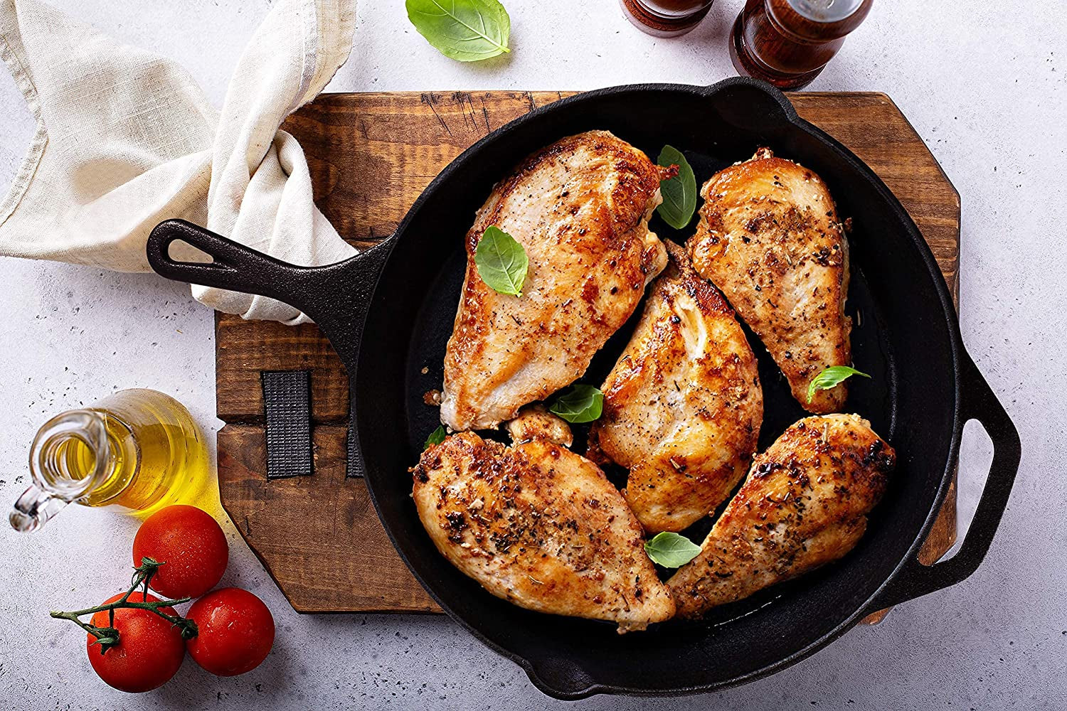 Utopia Kitchen Cast Iron Frying Pan 12 Inch. Cast Iron Chefs Pan. Pre Seasoned Skillet. Safe Grill Cookware for Indoor & Outdoor Use. Black - Image 7