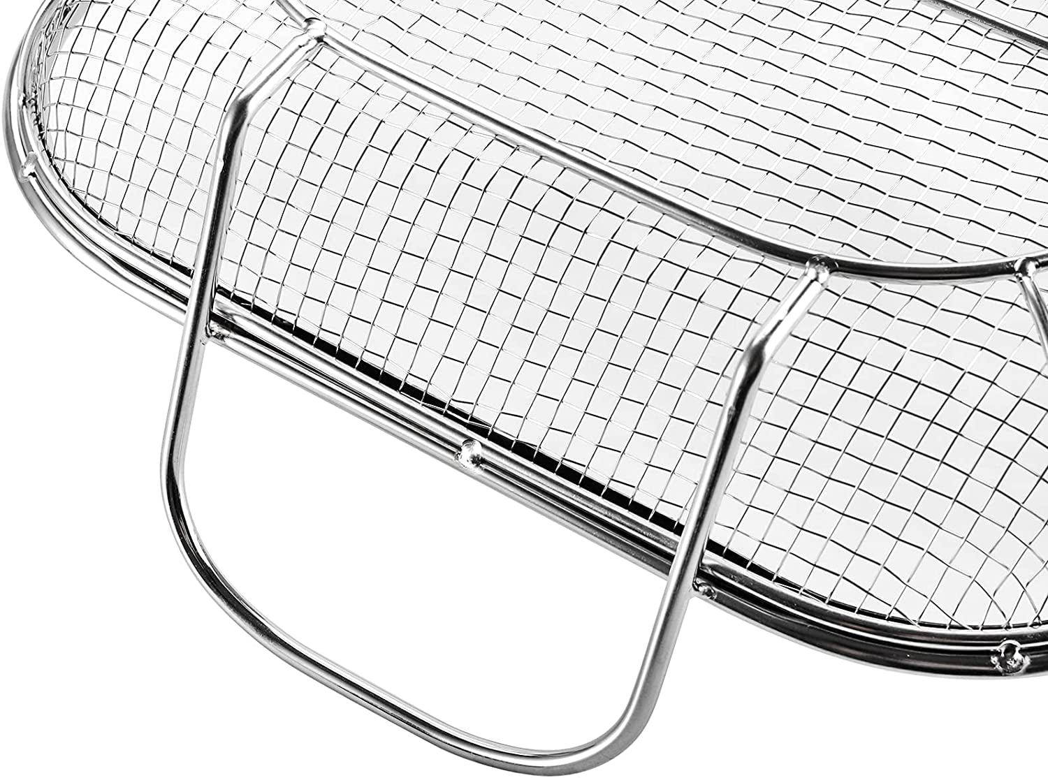 WUWEOT Grill Basket. Vegetable Barbecue Basket. 15 X 11 Stainless Steel Square Wire Mesh Grilling Basket Roasting Pan with Two Handles for Vegetables. Chicken. Meats and Fish - Image 7