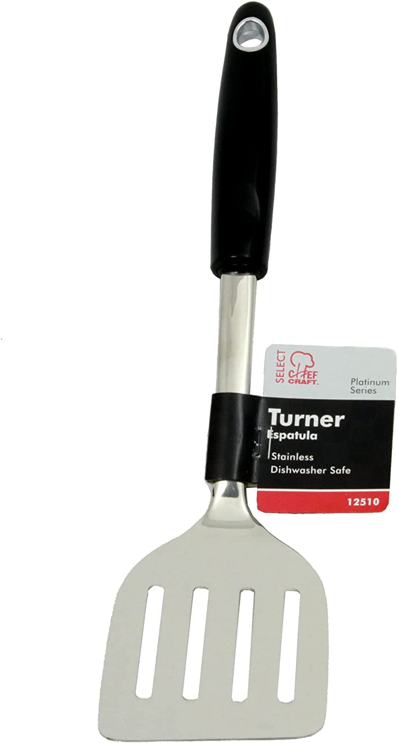 Chef Craft Heavy Duty Turner/Spatula. 13.5 Inch. Stainless Steel - Image 2
