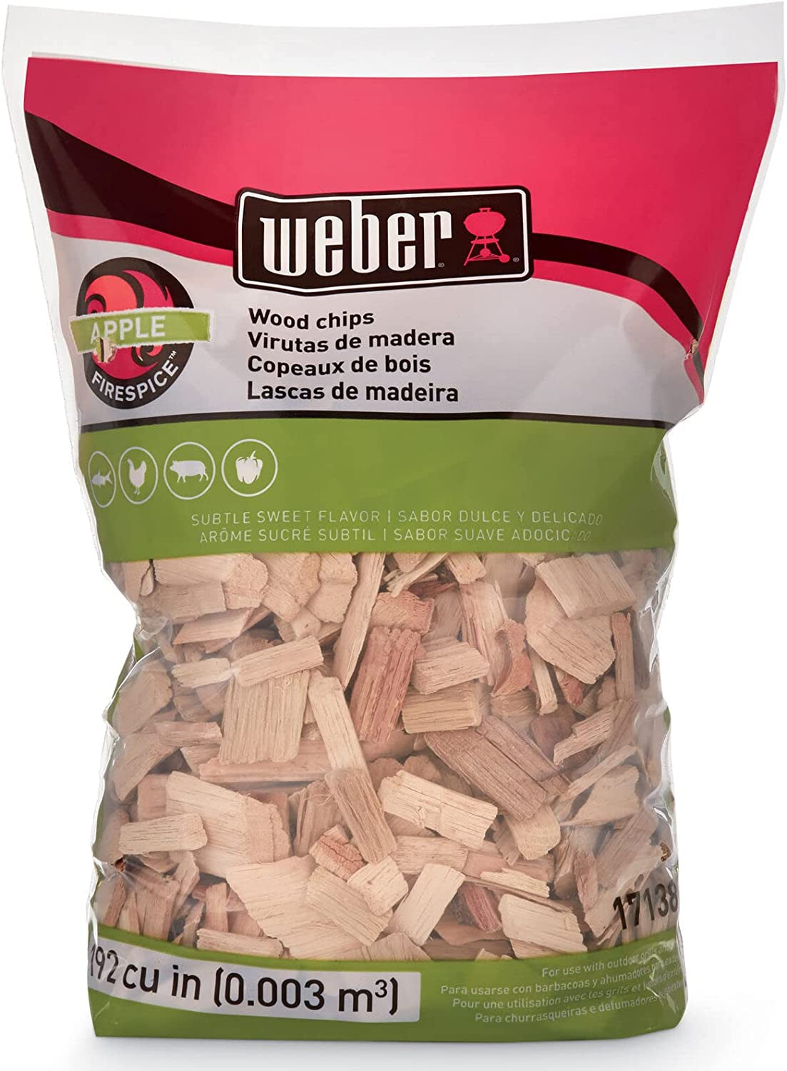 Weber Apple Wood Chips. for Grilling and Smoking. 192 Cu. In - Image 6