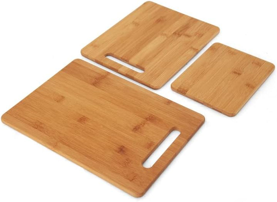 Farberware 3-Piece Wood Cutting Board Set. Reversible Chopping Boards for Meal Prep and Serving. Charcuterie Boards. Wooden Cutting Boards with Built-In Handles. Set of 3 Assorted Sizes. Bamboo - Image 8