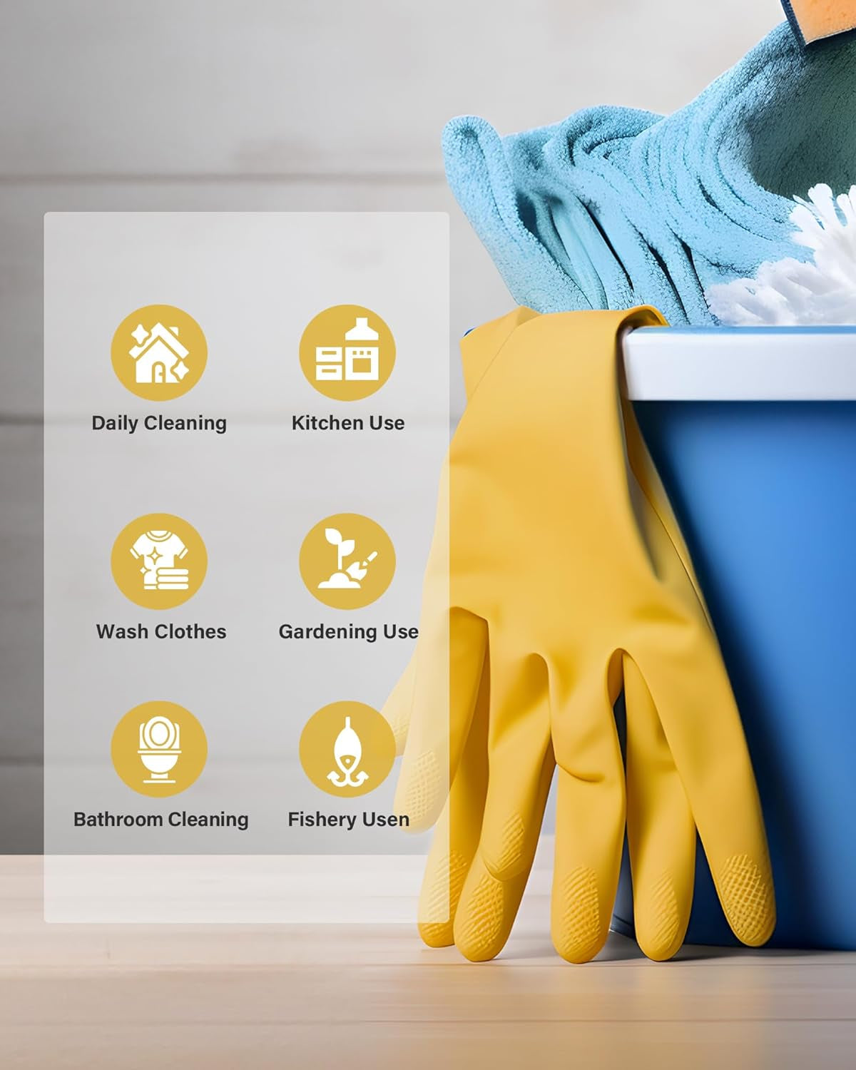 Rubber Cleaning Gloves 3 or 6 Pairs and Rubber Dishwashing Gloves for Kitchen Reuseable. - Image 7