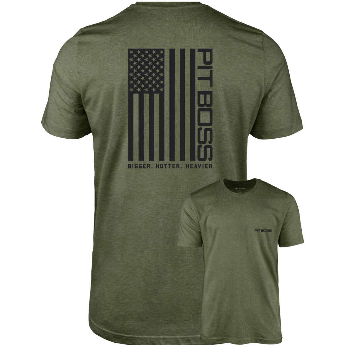 Vertical Flag Men's T-Shirt - Military Heather Green