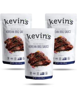 Kevin'S Natural Foods Korean BBQ Sauce - Keto and Paleo Simmer Sauce - Stir-Fry Sauce. Gluten Free. No Preservatives. Non-Gmo - 3 Pack (Korean BBQ)