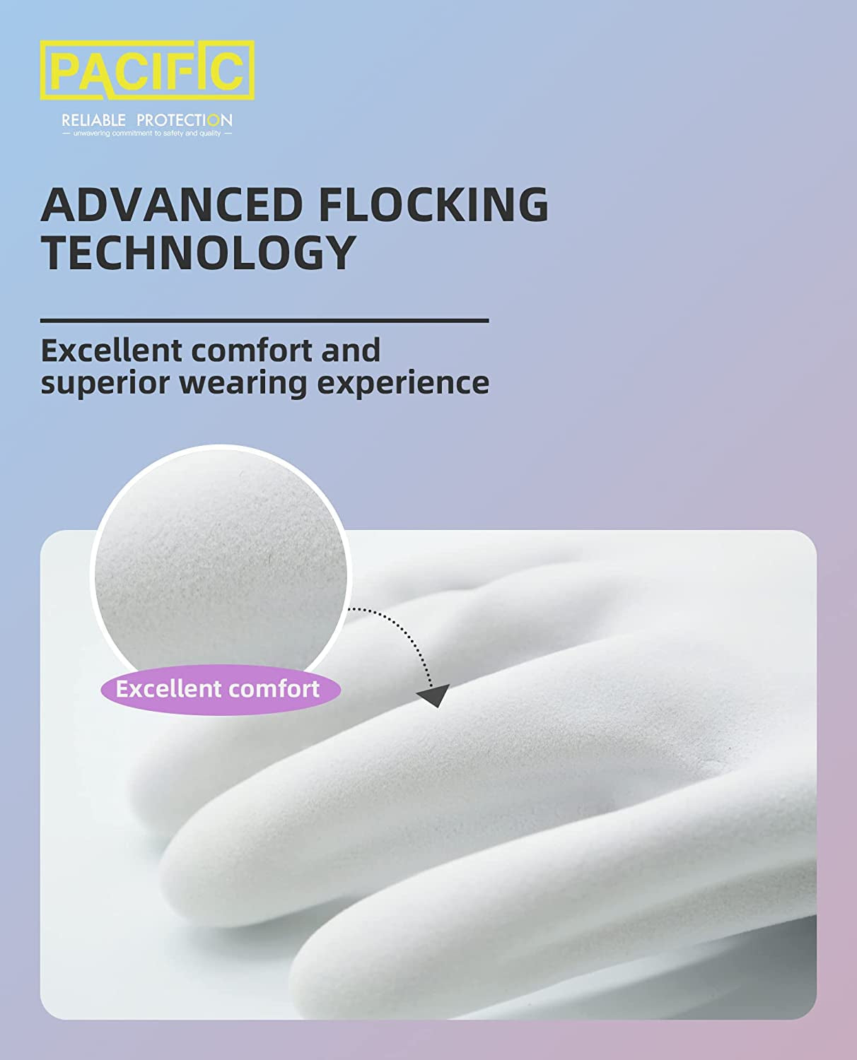 Reusable Dishwashing Cleaning Rubber Gloves. Dish Washing Gloves with Flocked Cotton Liner. Kitchen Gloves. Latex Free. Blue. Medium - Image 2