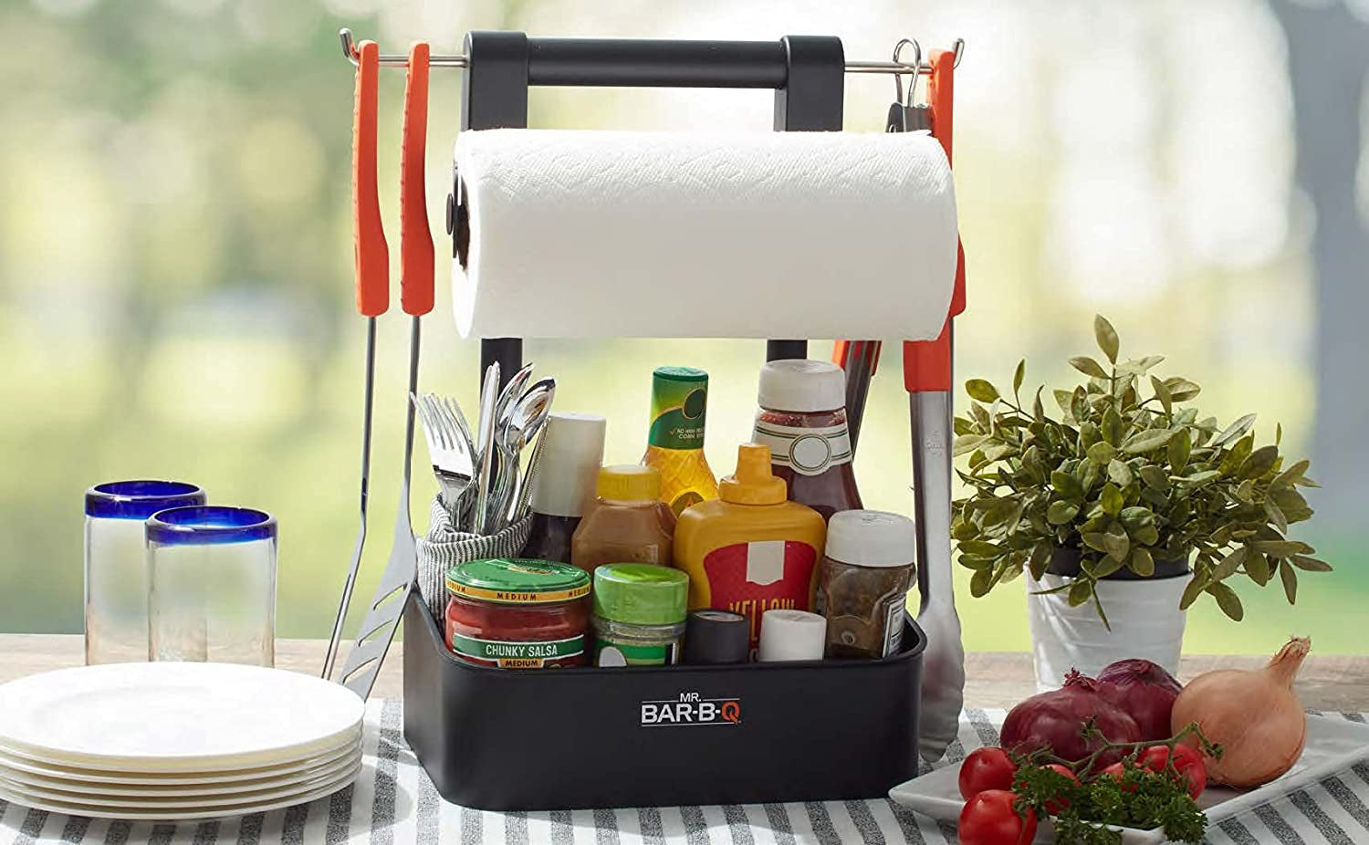 Adjustable Grilling Caddy | Store All Your Grilling Accessories in One Place | Roller Towel Holder | Reduce Mess While Grilling - Image 6